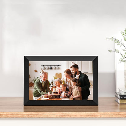 2023 Model ohne LED - Frameo 10,1 Zoll WiFi Digitaler Bilderrahmen, 1280x800 HD, 32GB Speicher