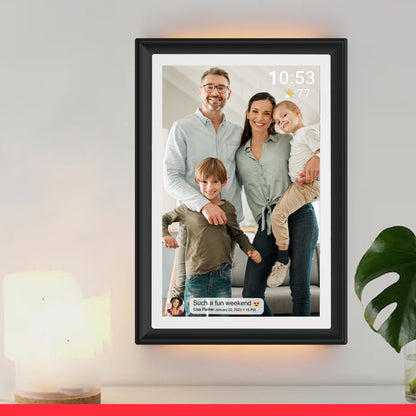 2024 Model LED - Frameo 10,1 Zoll WiFi Digitaler Bilderrahmen, 1280x800 HD, 32GB Speicher - Neues Modell 2024
